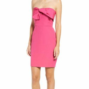 Sam Edelman Strapless Sheath Hot Pink